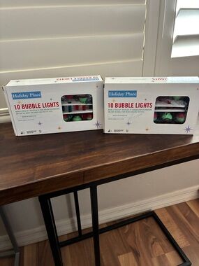 Red and Green Bubble String Lights - 10 Count